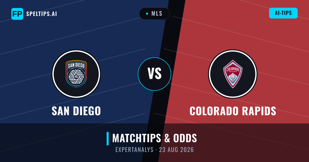 San Diego vs Colorado Rapids — matchtips och förhandstitt