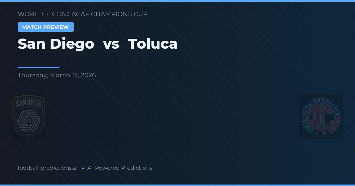 San Diego vs Toluca — matchtips och förhandstitt