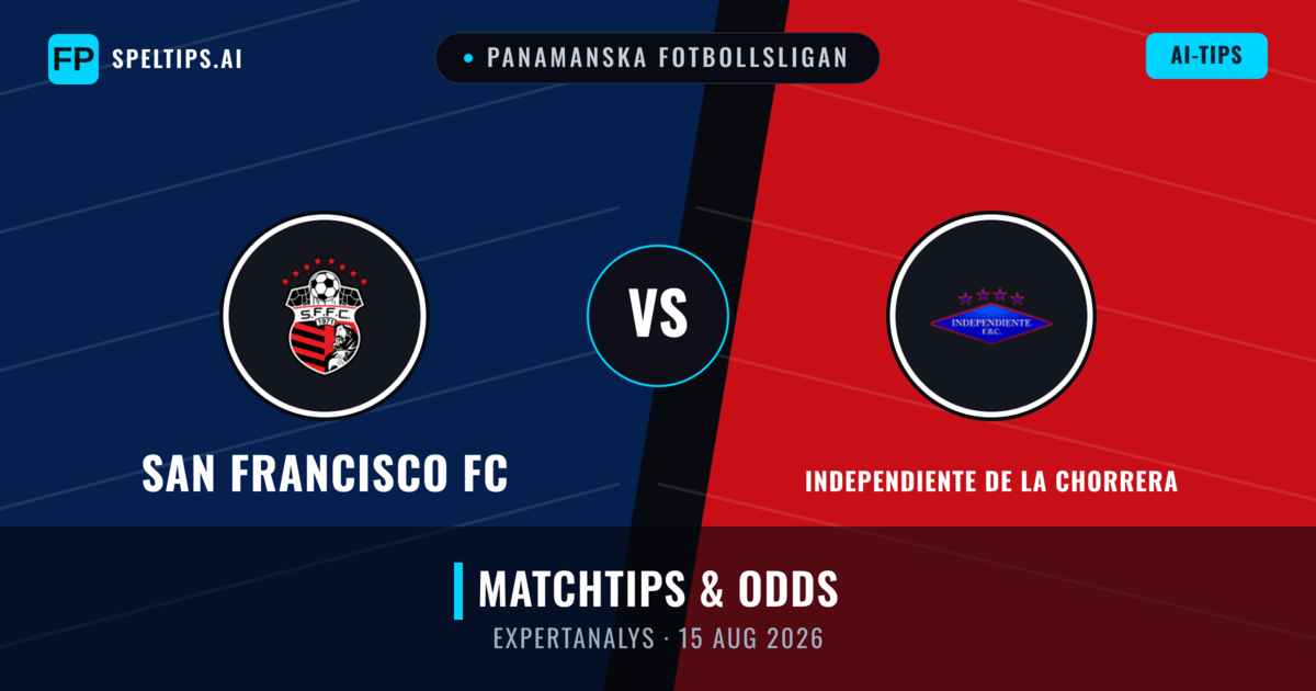 San Francisco FC vs Independiente de La Chorrera — matchtips och förhandstitt