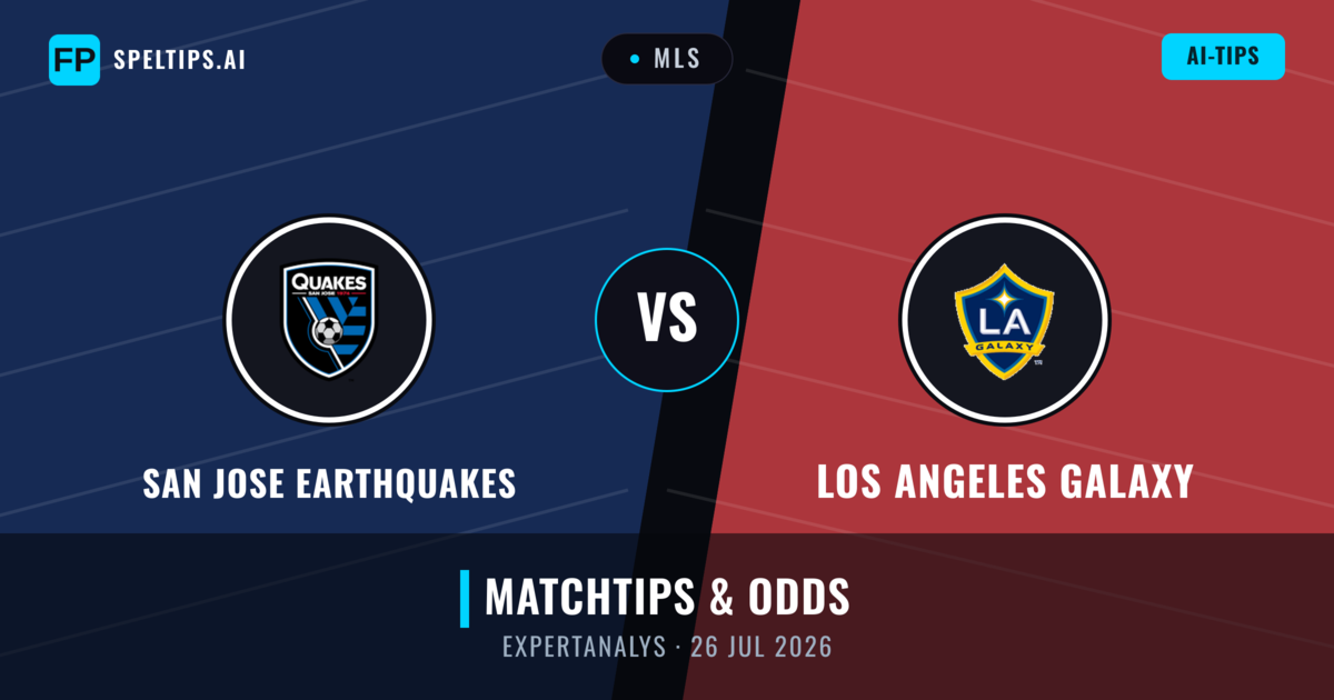 San Jose Earthquakes vs Los Angeles Galaxy — matchtips och förhandstitt