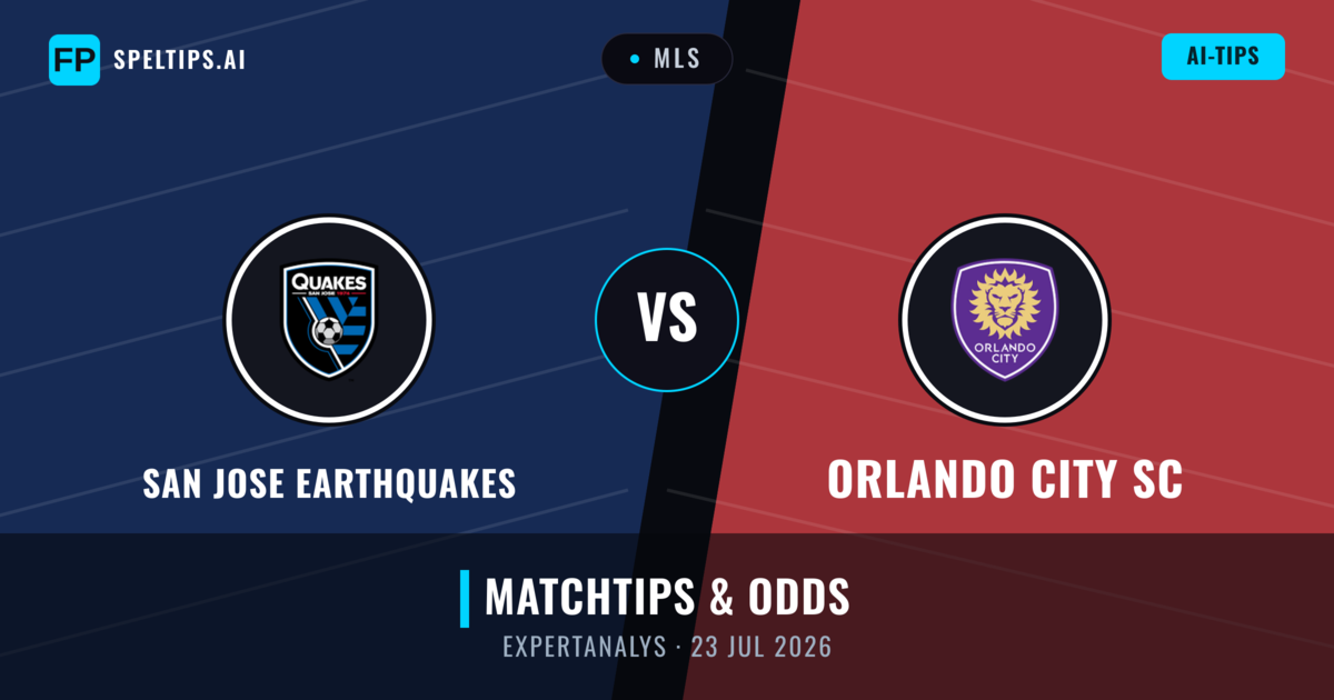 San Jose Earthquakes vs Orlando City SC — matchtips och förhandstitt