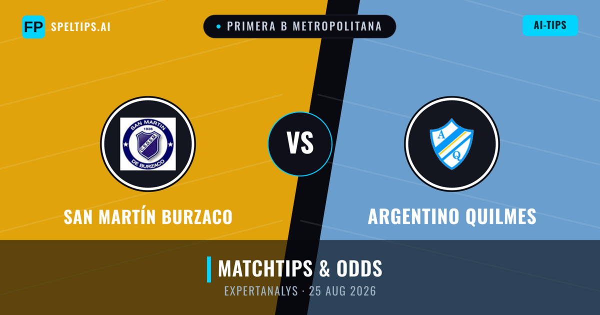 San Martín Burzaco vs Argentino Quilmes — matchtips och förhandstitt