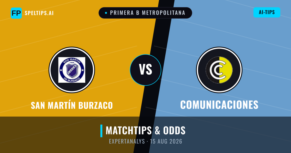 San Martín Burzaco vs Comunicaciones — matchtips och förhandstitt