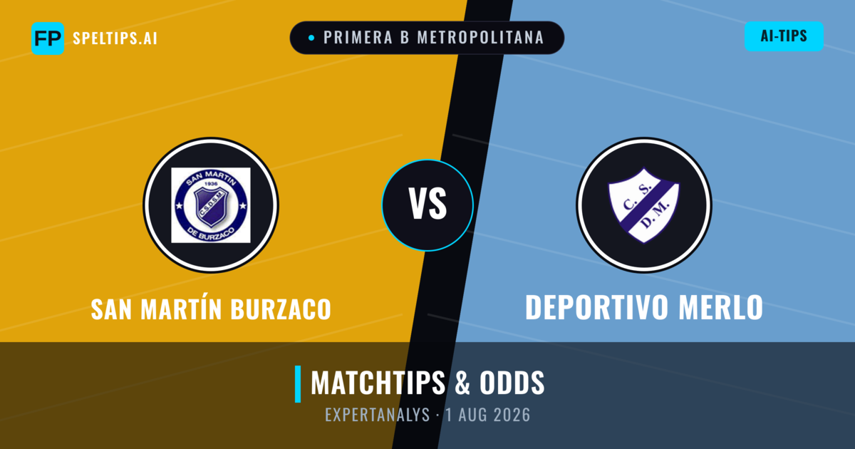 San Martín Burzaco vs Deportivo Merlo — matchtips och förhandstitt