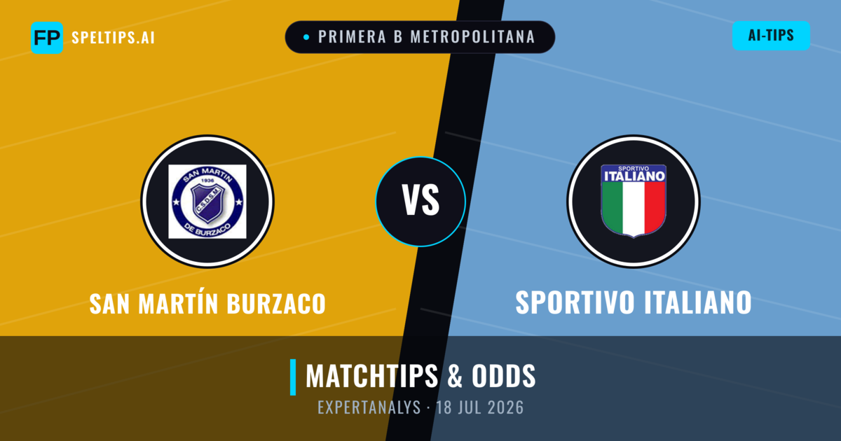 San Martín Burzaco vs Sportivo Italiano — matchtips och förhandstitt