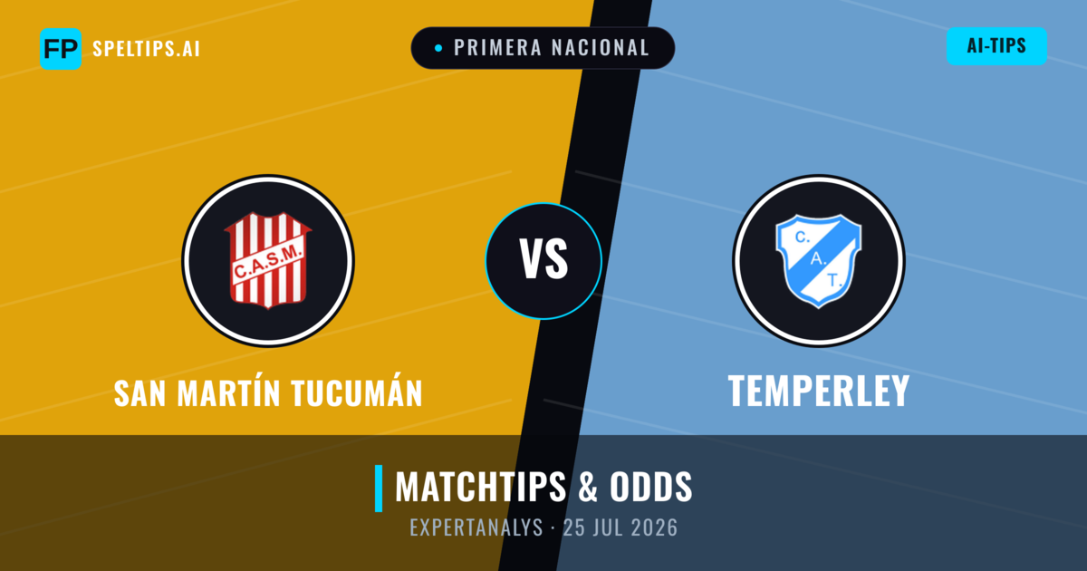 San Martín Tucumán vs Temperley — matchtips och förhandstitt