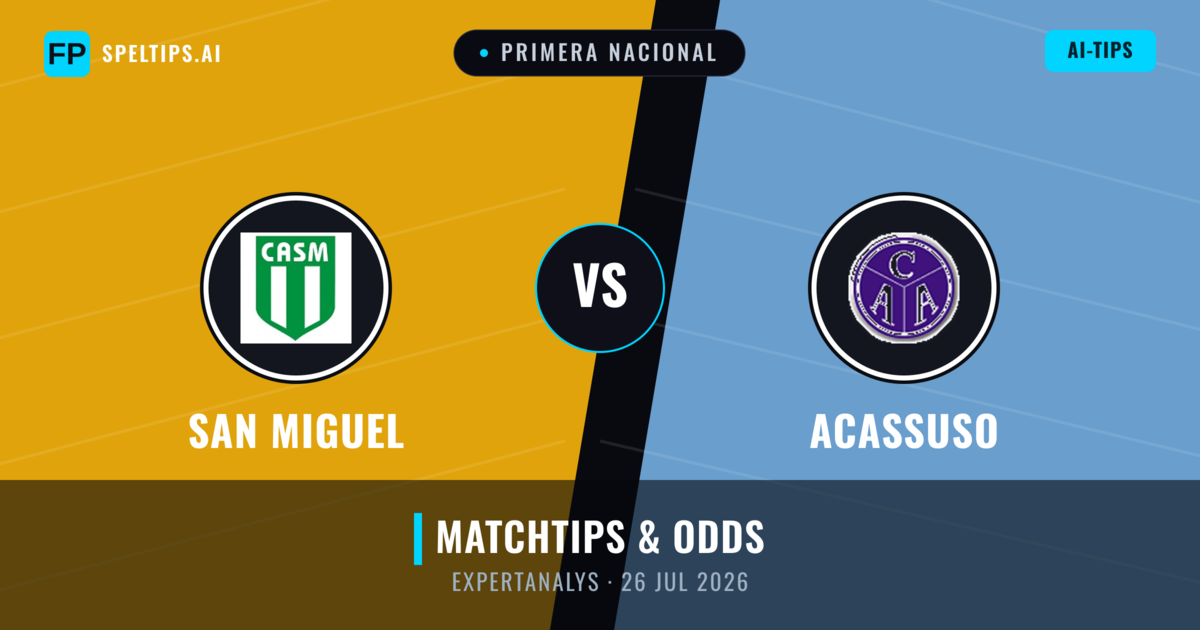 San Miguel vs Acassuso — matchtips och förhandstitt