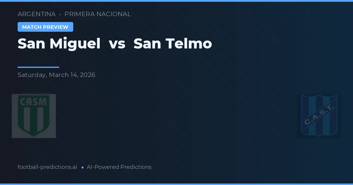 San Miguel vs San Telmo — matchtips och förhandstitt