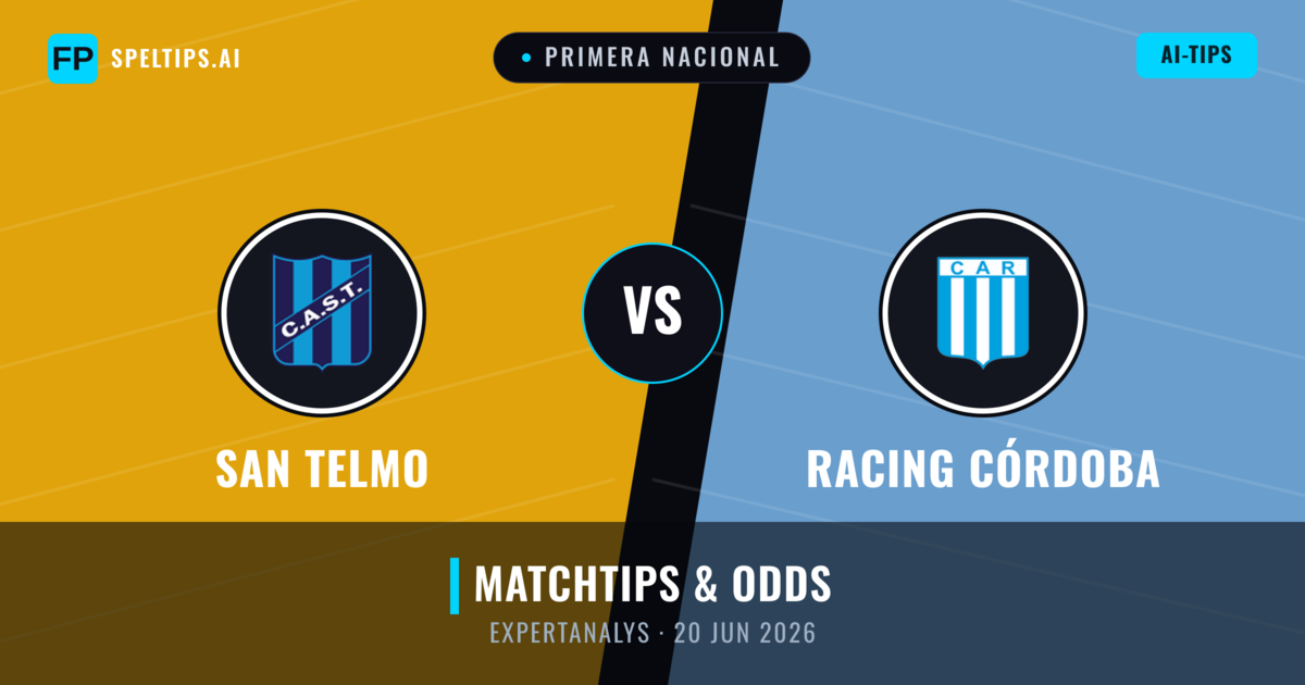 San Telmo vs Racing Córdoba — matchtips och förhandstitt