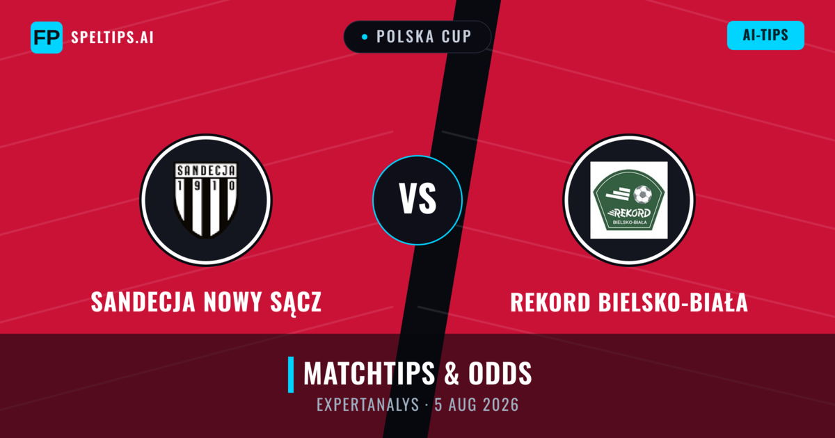 Sandecja Nowy Sącz vs Rekord Bielsko-Biała — matchtips och förhandstitt