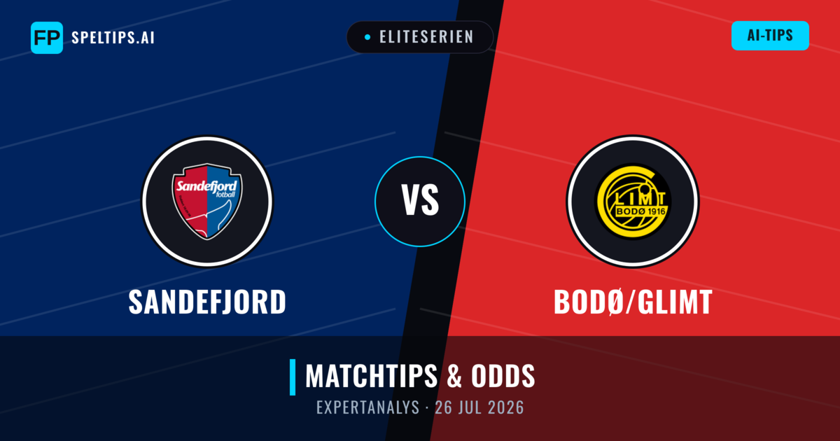 Sandefjord vs Bodø/Glimt — matchtips och förhandstitt