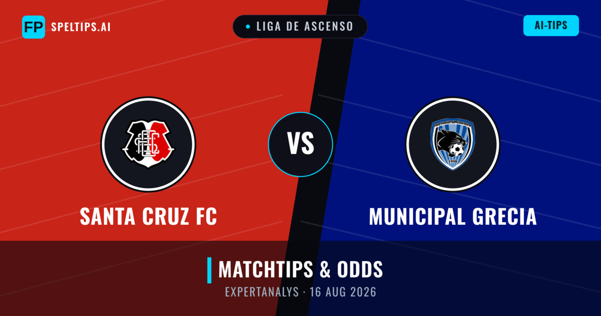 Santa Cruz FC vs Municipal Grecia — matchtips och förhandstitt