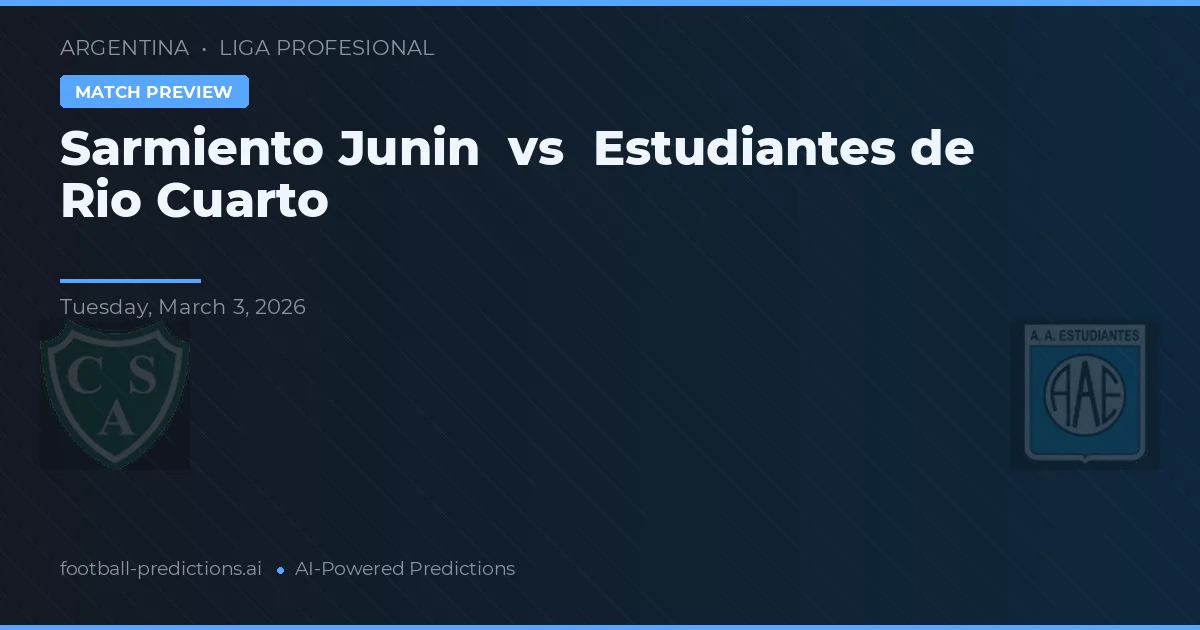 Sarmiento Junín vs Estudiantes de Río Cuarto — matchtips och förhandstitt