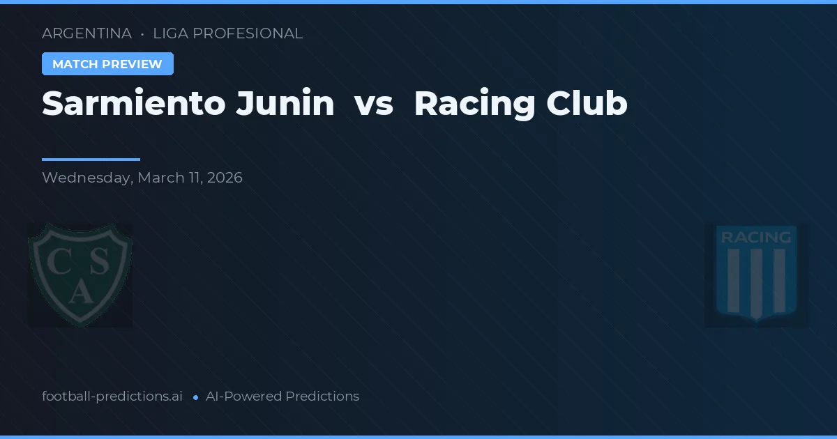 Sarmiento Junín vs Racing Club — matchtips och förhandstitt