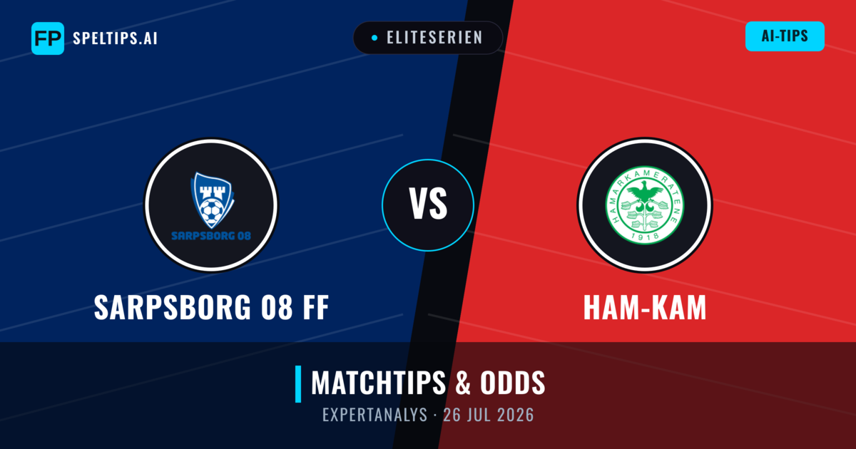 Sarpsborg 08 FF vs Ham-Kam — matchtips och förhandstitt