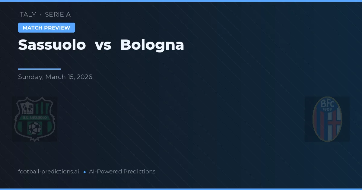 Sassuolo vs Bologna — matchtips och förhandstitt