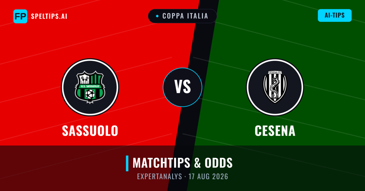 Sassuolo vs Cesena — matchtips och förhandstitt