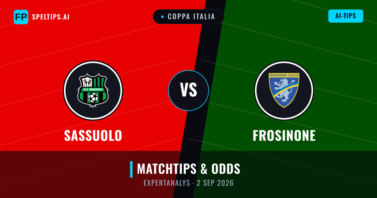 Sassuolo vs Frosinone — matchtips och förhandstitt