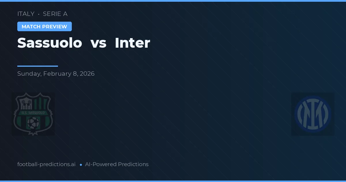 Sassuolo vs Inter — matchtips och förhandstitt