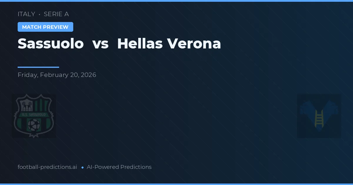 Sassuolo vs Hellas Verona — matchtips och förhandstitt