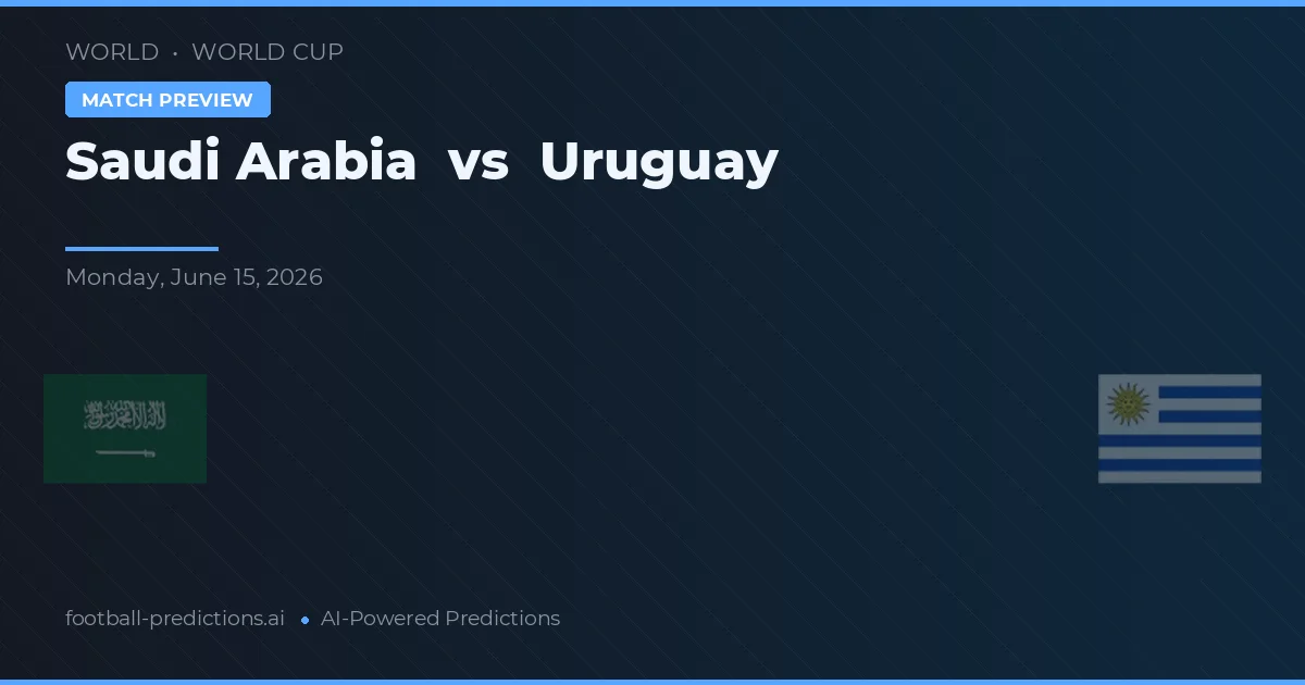 Saudiarabien vs Uruguay — matchtips och förhandstitt