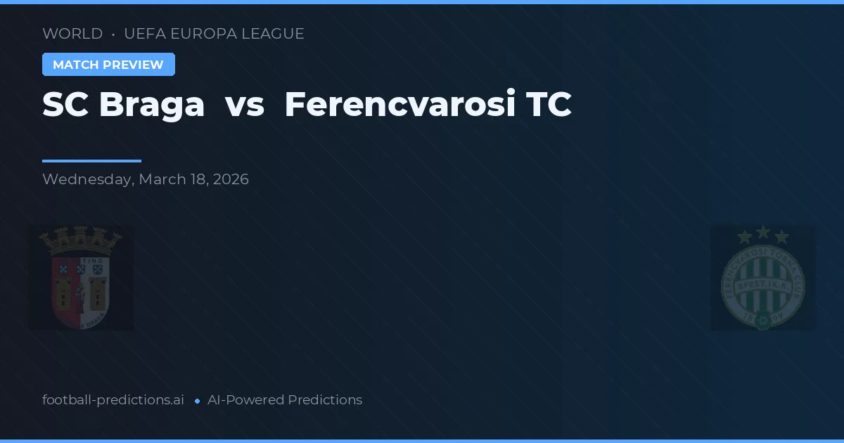 SC Braga vs Ferencváros TC — matchtips och förhandstitt