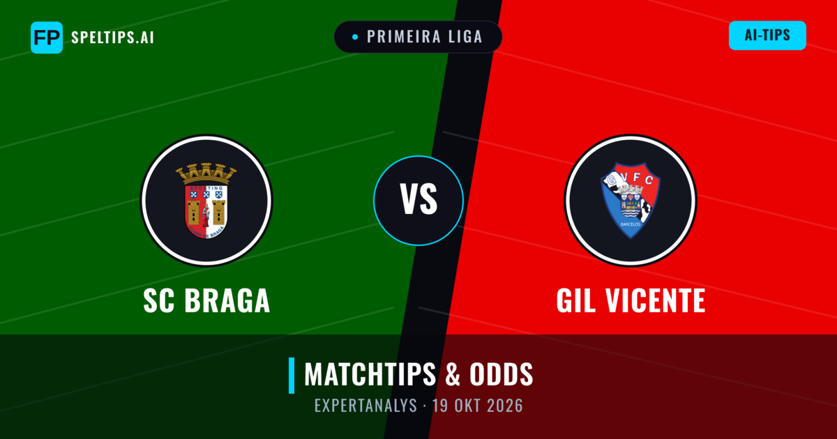 SC Braga vs GIL Vicente — matchtips och förhandstitt