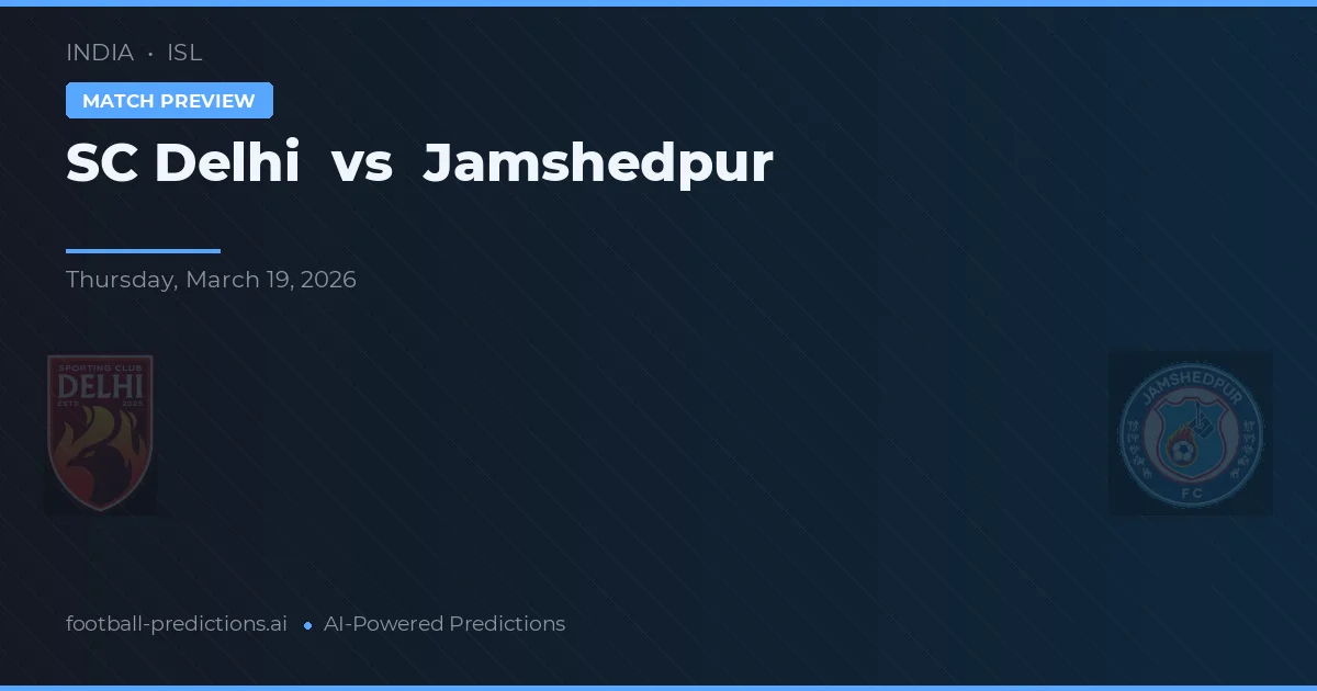 SC Delhi vs Jamshedpur — matchtips och förhandstitt