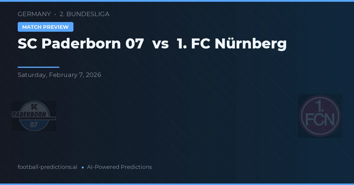 SC Paderborn 07 vs 1. FC Nürnberg — matchtips och förhandstitt