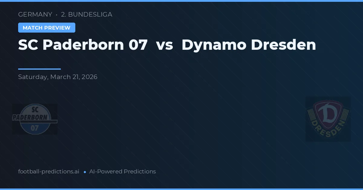 SC Paderborn 07 vs Dynamo Dresden — matchtips och förhandstitt