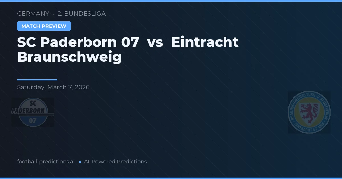 SC Paderborn 07 vs Eintracht Braunschweig — matchtips och förhandstitt