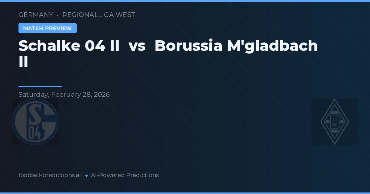 Schalke 04 II vs Borussia M'gladbach II — matchtips och förhandstitt