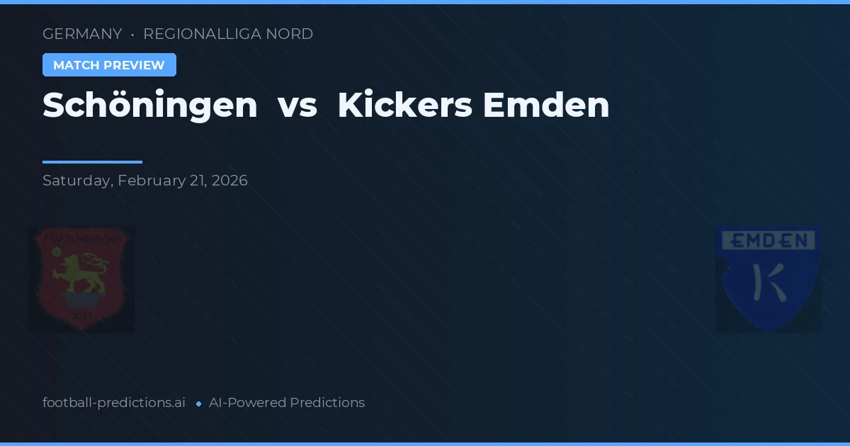 Schöningen vs Kickers Emden — matchtips och förhandstitt