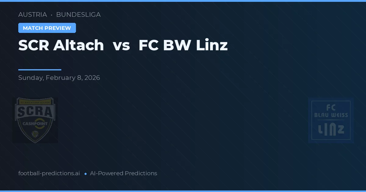 SCR Altach vs FC Linz — matchtips och förhandstitt
