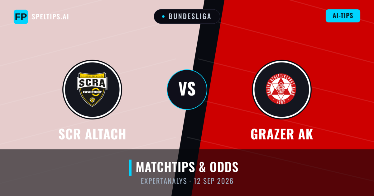 SCR Altach vs Grazer AK — matchtips och förhandstitt