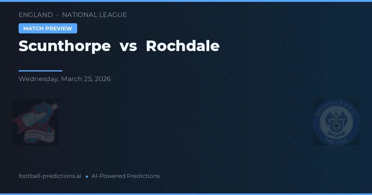 Scunthorpe vs Rochdale — matchtips och förhandstitt