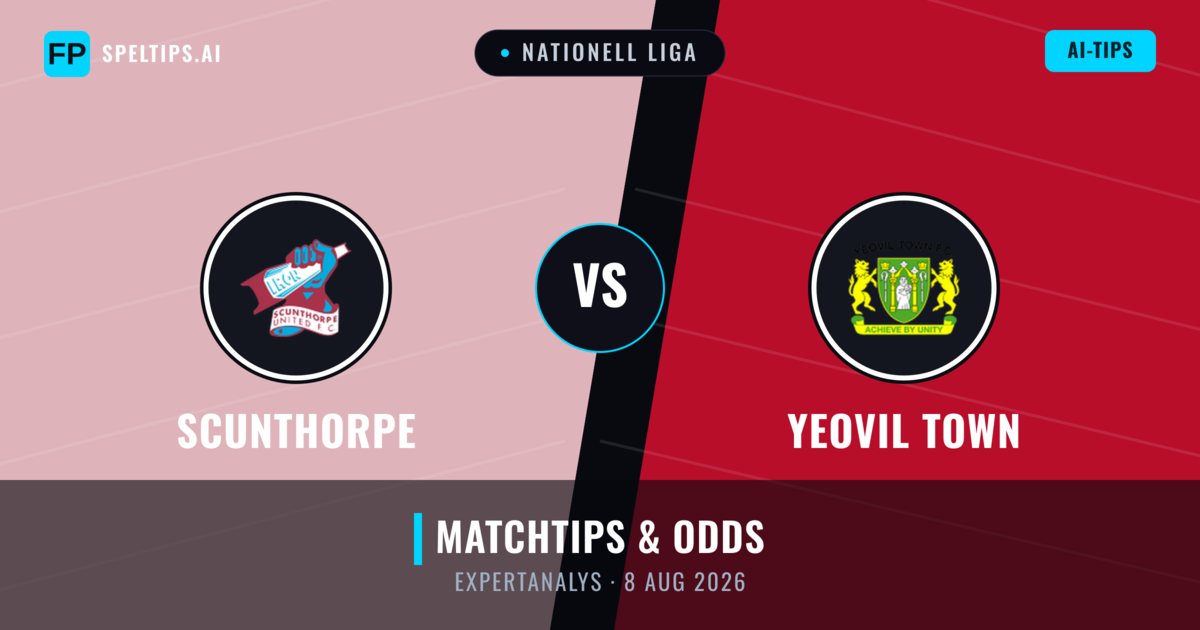 Scunthorpe vs Yeovil Town — matchtips och förhandstitt