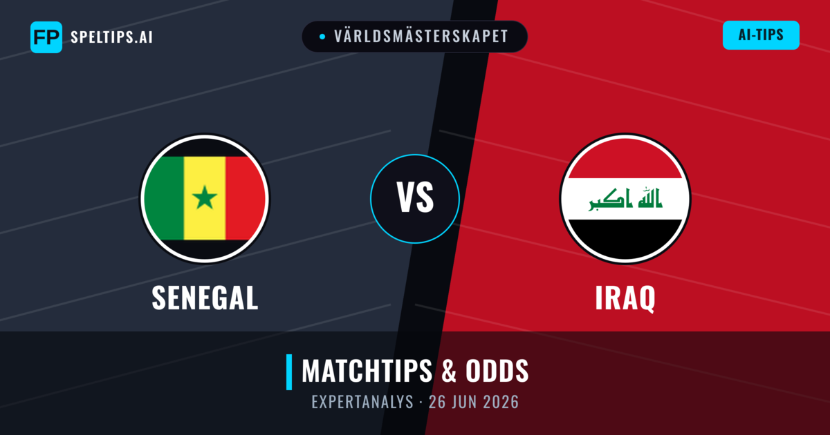 Senegal vs Iraq — matchtips och förhandstitt