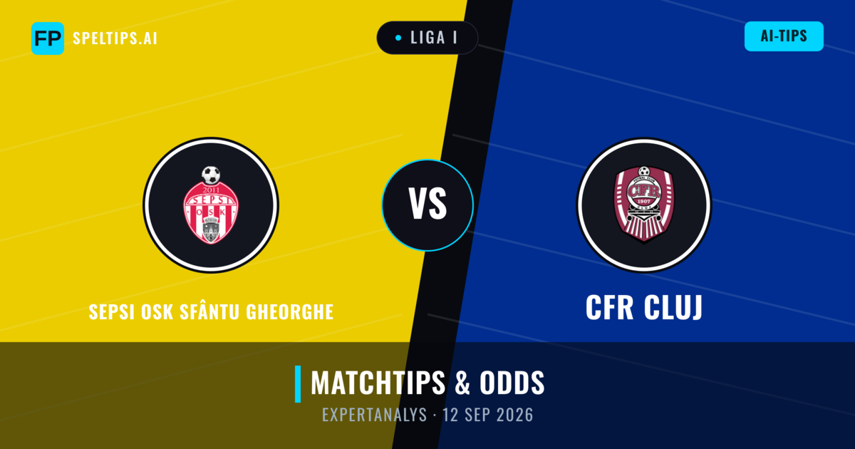 Sepsi OSK Sfântu Gheorghe vs CFR Cluj — matchtips och förhandstitt