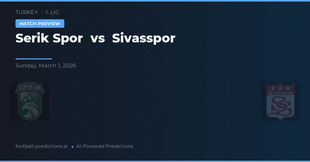 Serik Spor vs Sivasspor — matchtips och förhandstitt