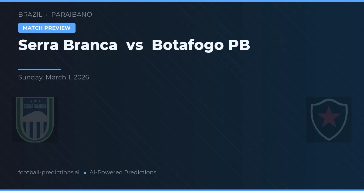 Serra Branca vs Botafogo PB — matchtips och förhandstitt