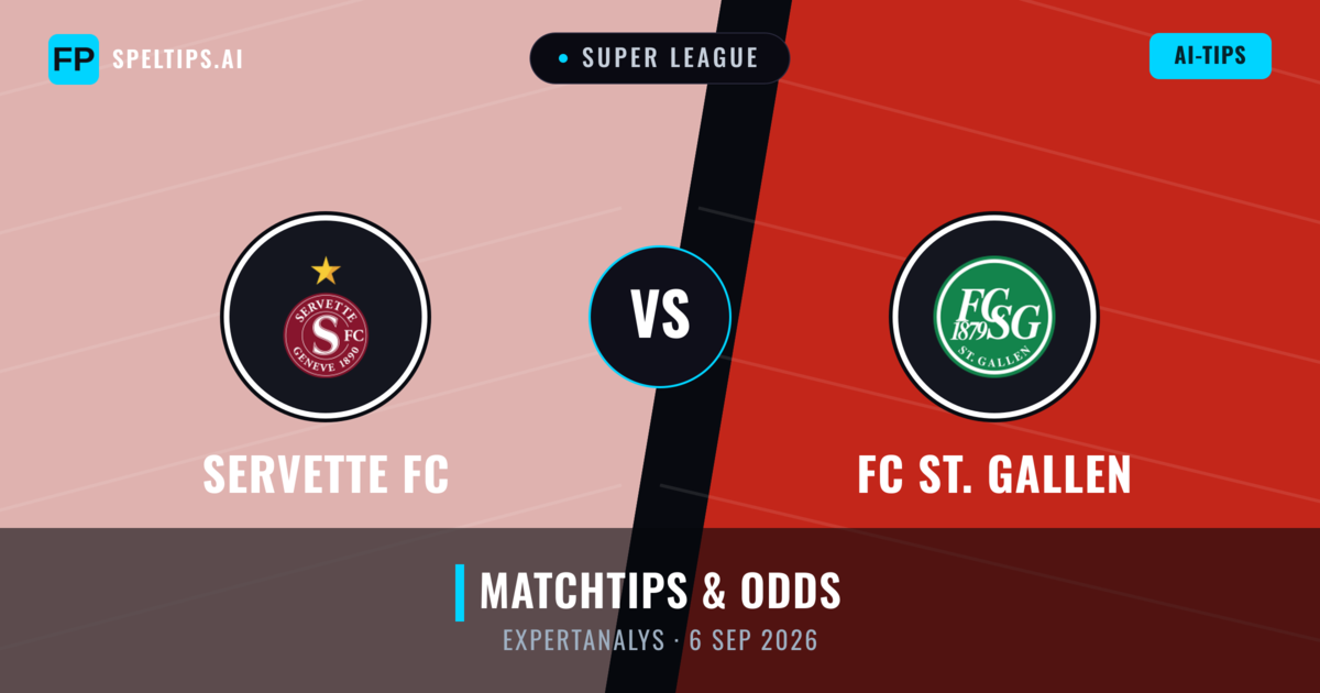 Servette FC vs FC St. Gallen — matchtips och förhandstitt