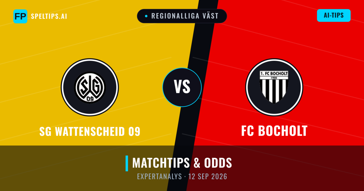 SG Wattenscheid 09 vs FC Bocholt — matchtips och förhandstitt