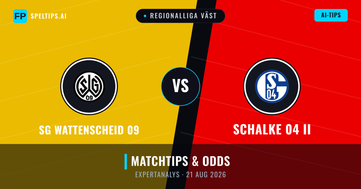 SG Wattenscheid 09 vs Schalke 04 II — matchtips och förhandstitt