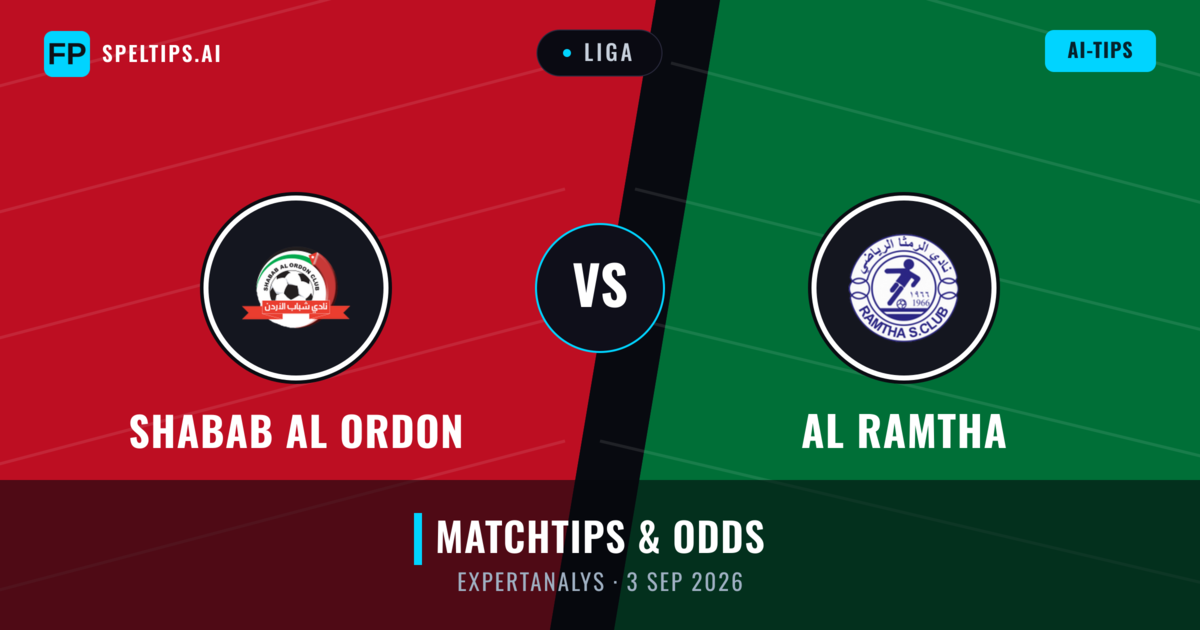 Shabab Al Ordon vs Al Ramtha — matchtips och förhandstitt