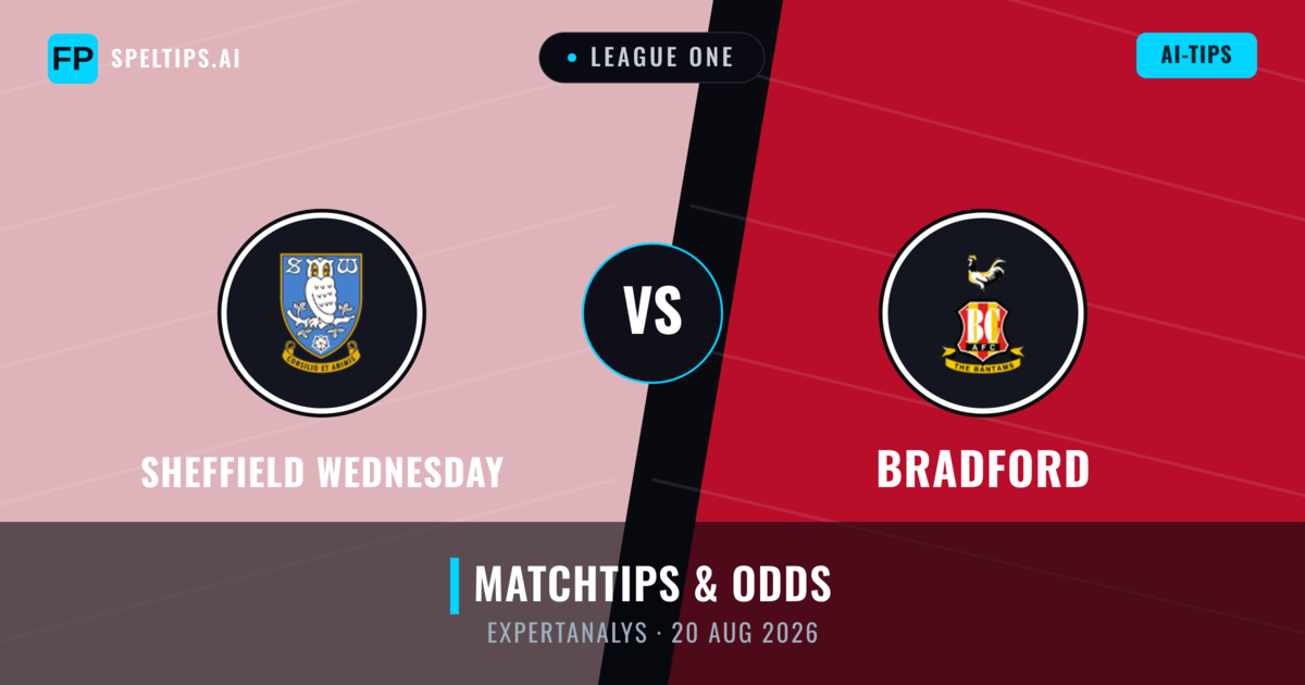 Sheffield Wednesday vs Bradford — matchtips och förhandstitt