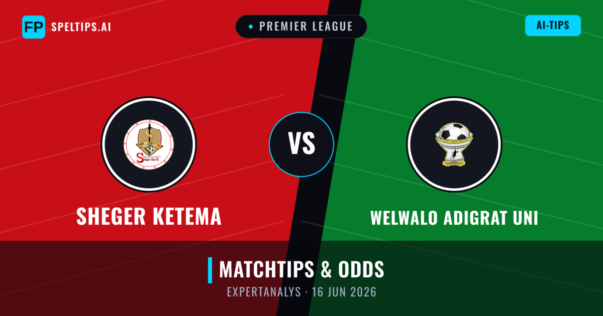 Sheger Ketema vs Welwalo Adigrat Uni — matchtips och förhandstitt