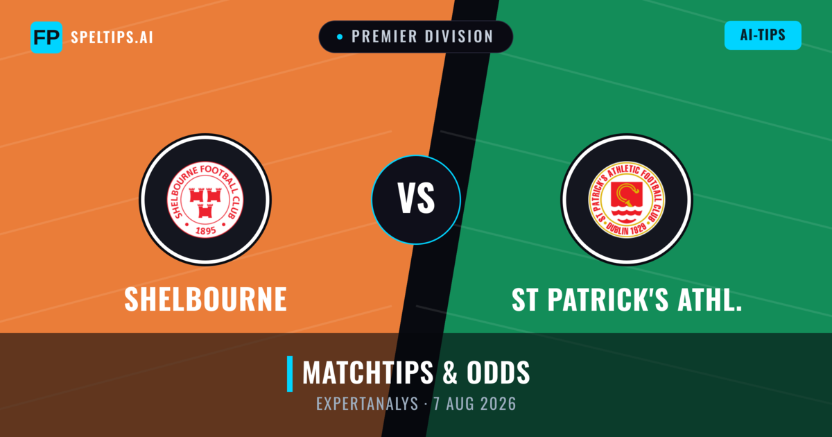 Shelbourne vs St Patrick's Athl. — matchtips och förhandstitt