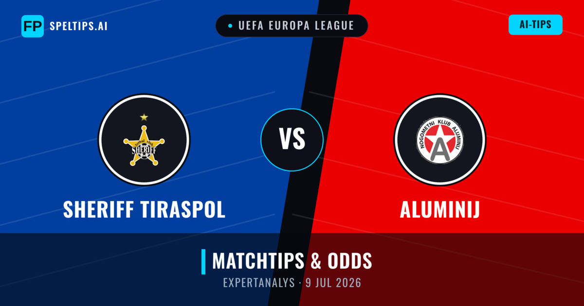 Sheriff Tiraspol vs Aluminij — matchtips och förhandstitt