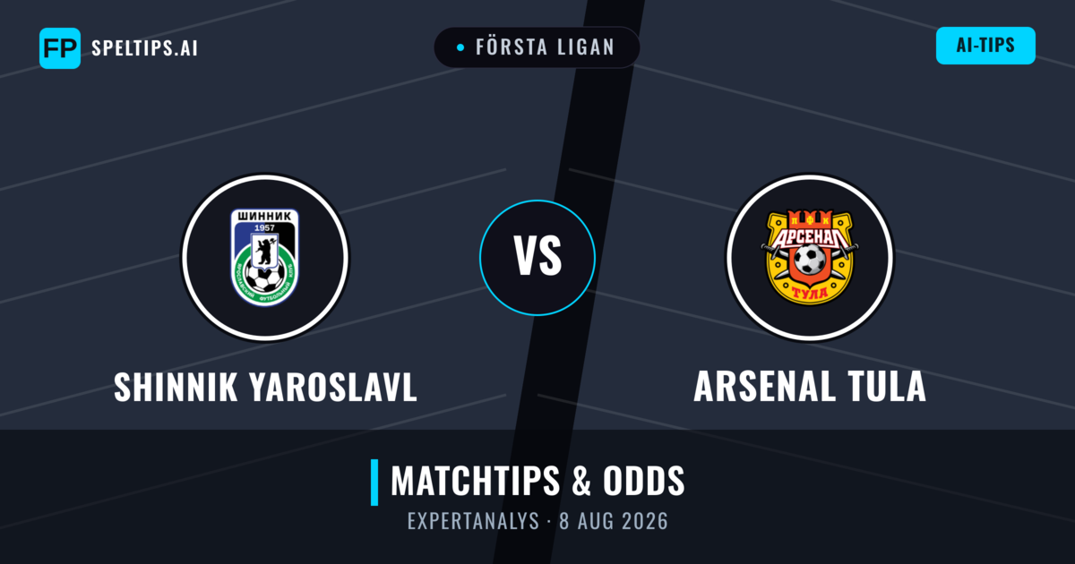 Shinnik Yaroslavl vs Arsenal Tula — matchtips och förhandstitt